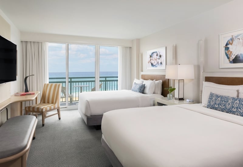 Elegant room with premium amenities in The Singer Oceanfront Resort
