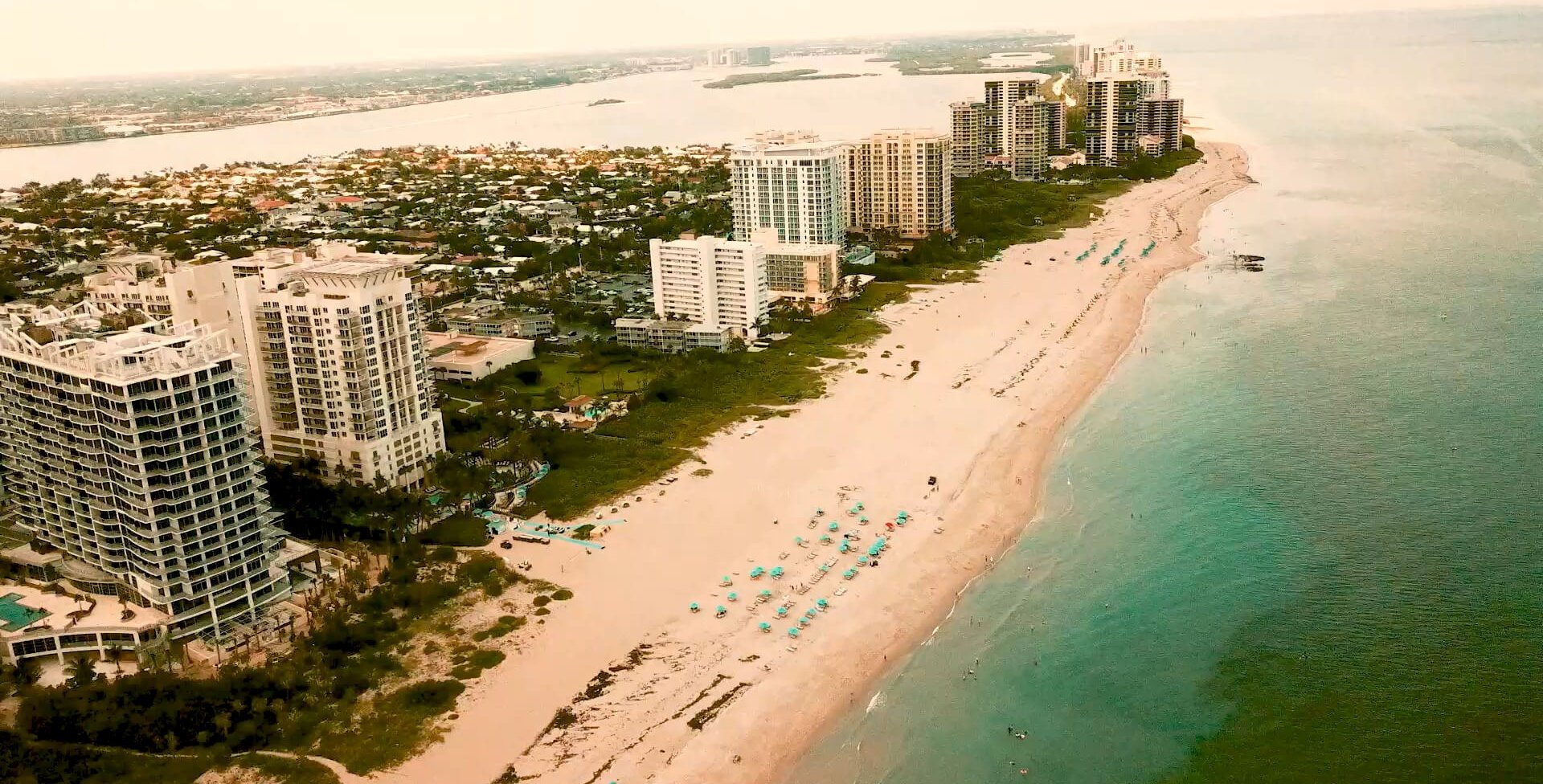 Aerial shot of The Singer Oceanfront Resort