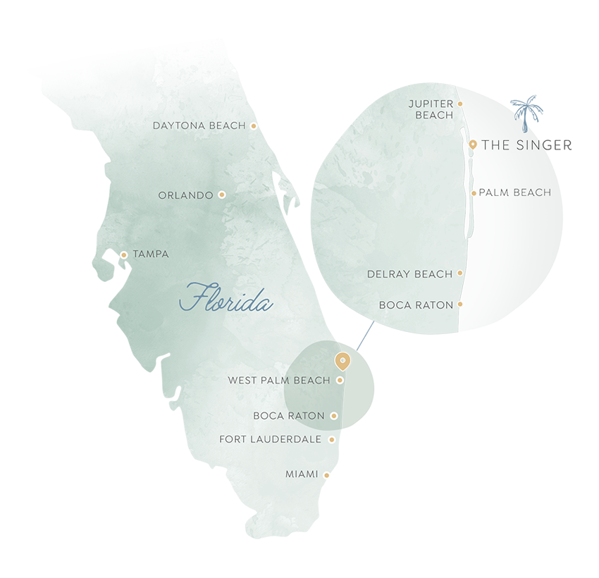 Singer Island Map