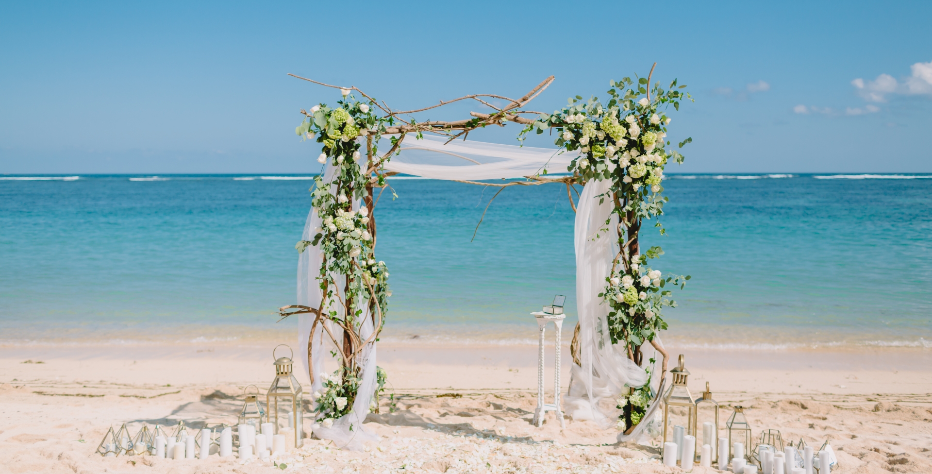 wedding arch on the beach